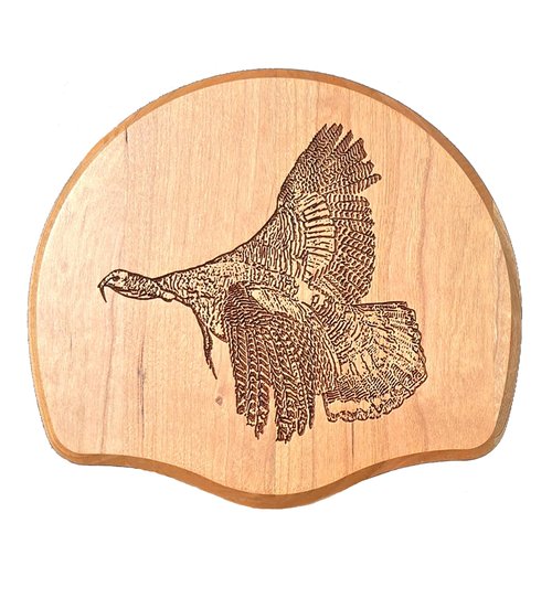 Foggy Bottom Woodworks LLC Solid Cherry Turkey Display Kit with Taking Flight Laser Image