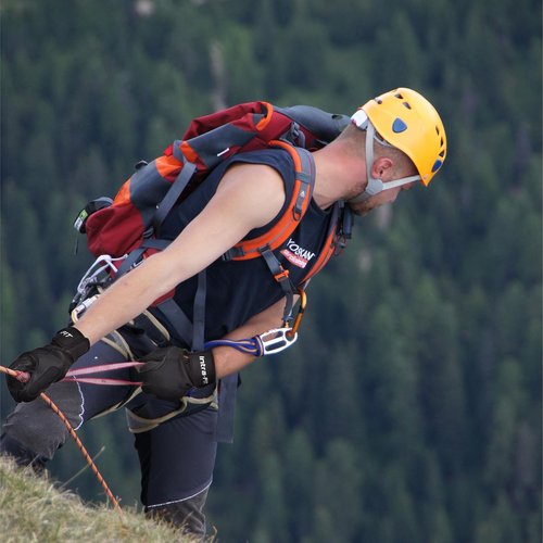 Intra-FIT Breathable Climbing Gloves,Full-Finger Padded Hiking/Rope Gloves for Rappelling Rock Climbing Sailing Adventure(M,One Pair)