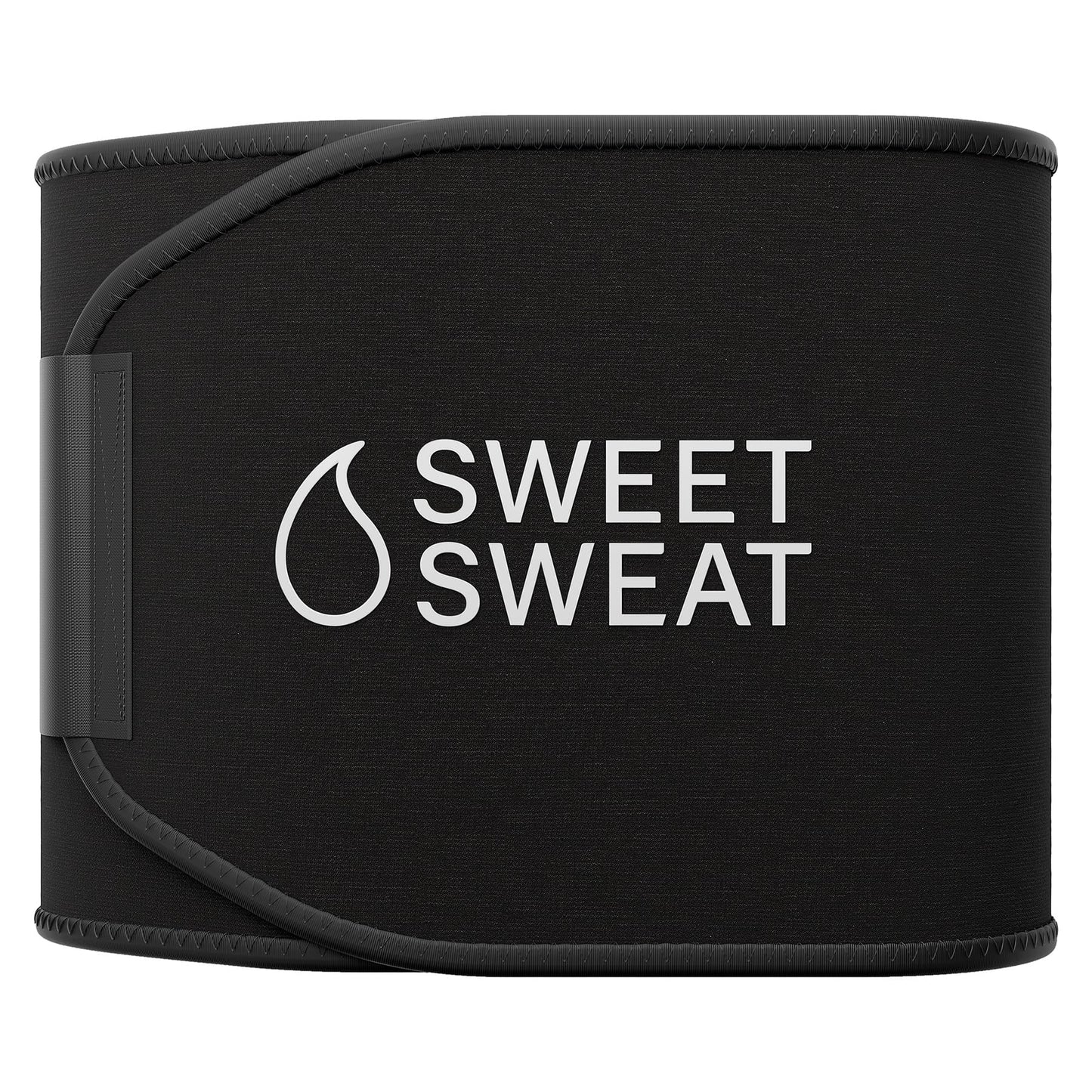 Sports Research Sweet Sweat® Waist Trimmer for Women and Men - Sweat Band Waist Trainer for High-Intensity Training & Workouts Black/White