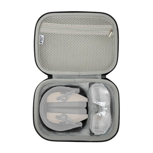 Walker's XCEL 500BT Digital Electronic Muff Bundle with Shooting Glasses and Hard Case (3 Items)