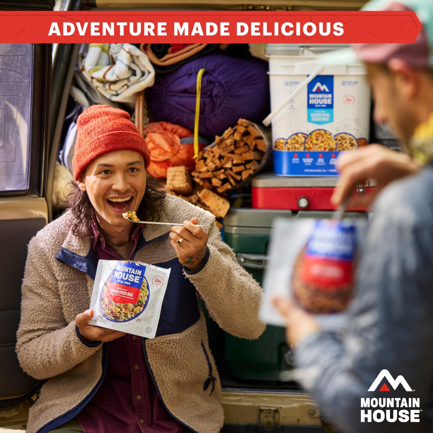 Mountain House Granola with Milk & Blueberries | Freeze-Dried Food for Camping, 4 Servings, 30-Year Shelf-Life, 2-Pack