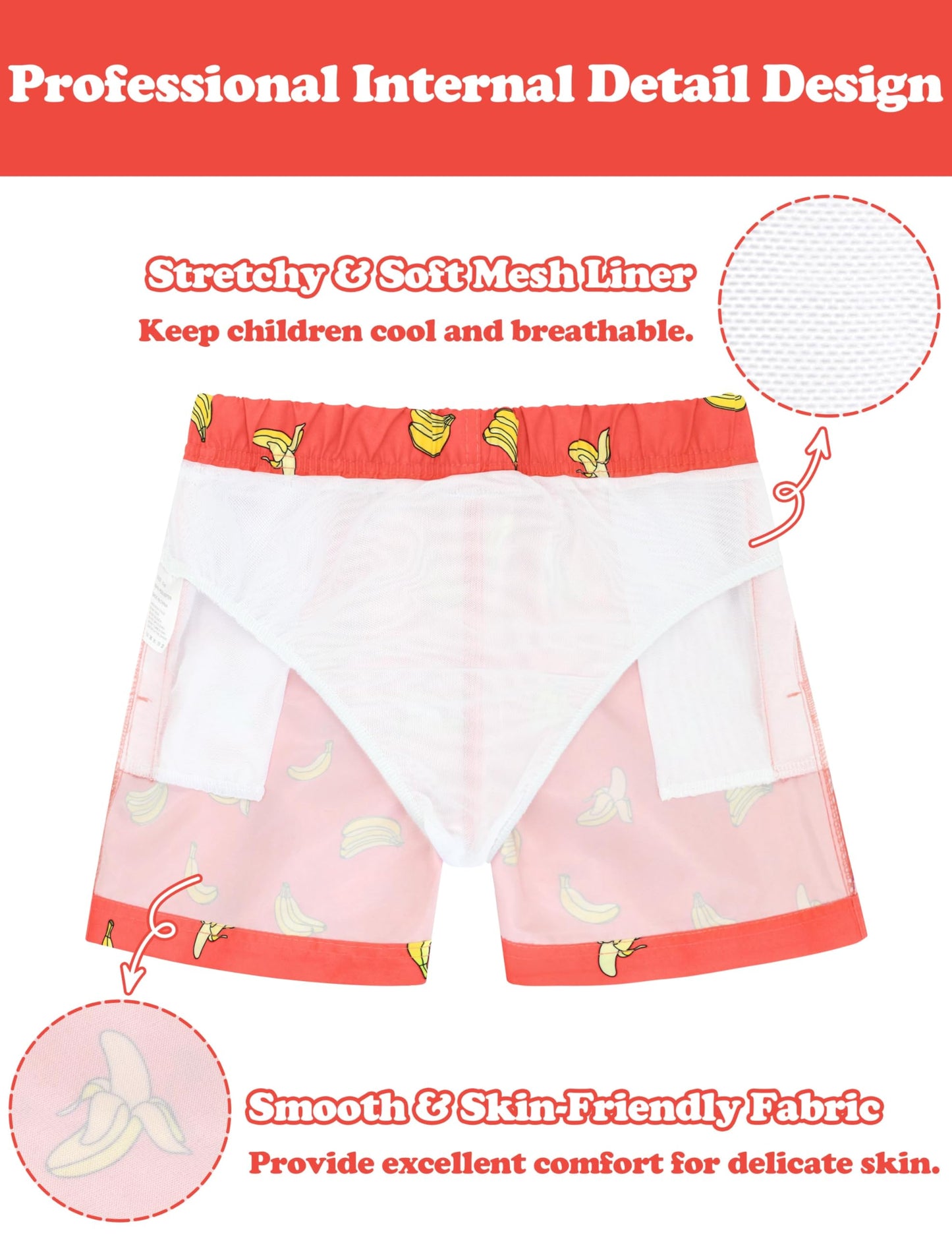 Sarfel Kids Bathing Suits Boys Swimming Trunks Kids Swim Trunks 5T Bathing Suit Boys' Swimwear Boy Swim Shorts 5T Kid Swimsuit