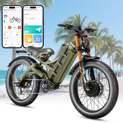 eAhora Romeo Pro 3 [2025 Latest] 50 Mph Electric Bike for Adults, Peak 5600W Dual Motor Ebike, 60V 80Ah 250 Miles Long Range Electric Bike, 26”*4.0 Fat Tire Air Full Suspension Off-Road E-bike, UL2849