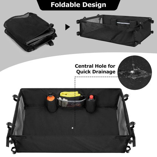 PGmoon Golf Cart Cargo Mesh Organizer Compatible with Yamaha, Club Car, EZGO, Golf Cart Storage Net with Adjustable Buckle Strap