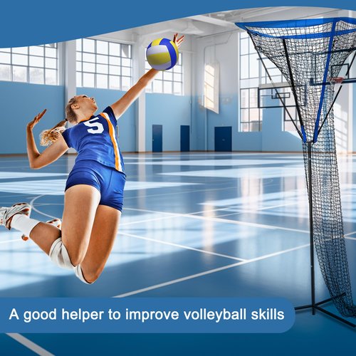 Volleyball Setter Training Net Outdoor Training Equipment Spike Ball Hitting Practice Portable Beach Adjustable Height