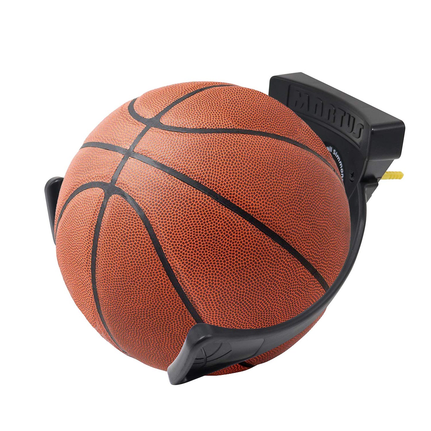 Jolitac Wall Mounted Ball Holder Display Sports Balls Storage and Decoration Shelf Black Self-Sticking Claw Racks (1 PC, Without Ball)