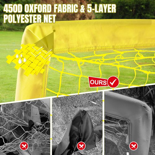 Soccer Goals for Backyard Set, Portable Kids Toddler Soccer Net 6' x 4', Pop Up Soccer Goal Soccer Training Equipment with Size 4 Soccer Ball, Carry Bag, Games, Sports, Outdoor Play, Youth