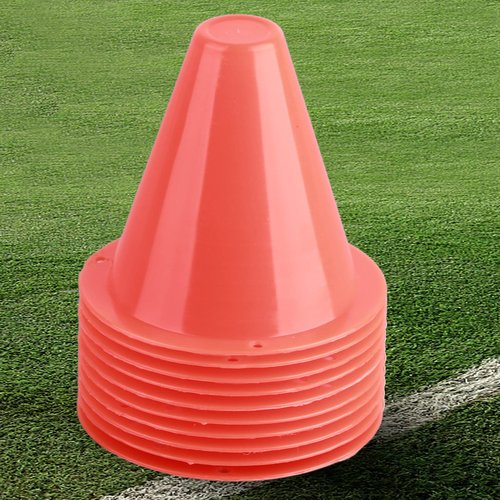 XMEYE 10pcs Soccer Cones, 3.15 Inch Mini Cones for Sports Training Plastic Mini Cones for Basketball, Football, Agility, and Footwork Training (Orange)