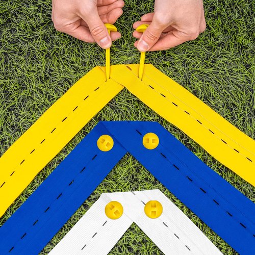 FORZA 100m Pitch Marking Tape - White/Yellow/Blue Tape for Sports Pitches (White)