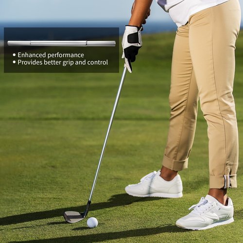 Alrhso Golf Shaft Extension, 0.58" Silver Golf Club Extensions Steel Shaft Golfs Repair and Replacement of Equipment Accessories