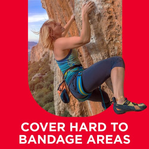 Band-Aid Brand Sterile Flexible Fabric Adhesive Bandages, Comfortable Flexible Protection & Wound Care for Minor Cuts & Scrapes, Pad Designed to Cushion Painful Wounds, One Size, 100 ct