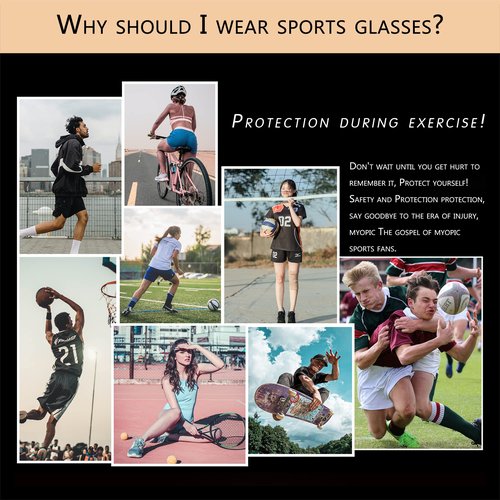 SooGree Sport Goggles Basketball Soccer Football Sports Protective Eyewear Eye Safety Glasses Men Women Racquetball Goggles Lens Replaceable (Transparent Frame Clear Pad)