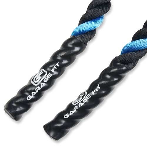 Poly Dacron Battle Rope - Workout Rope - Exercise Ropes - Training Ropes - Battle Ropes - Undulation Ropes - Great For Your Rope Workout (Blue, 1.5" x 30 feet)