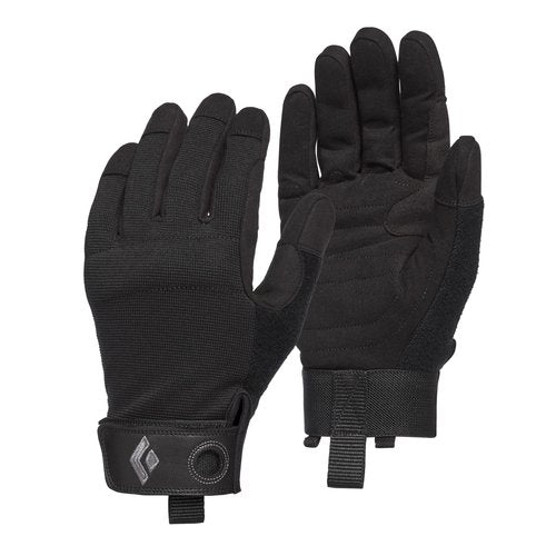 BLACK DIAMOND Men's Crag Full-Finger Rock Climbing Gloves for Belaying, Black, Large