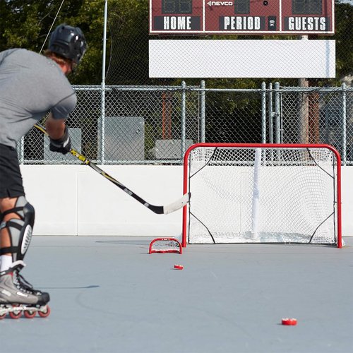 Runhike DM-EZQGQW White Hockey Net Compatible with EZGoal, 72" Wide x 48" High, 4 Removable Target Pockets, NET ONLY