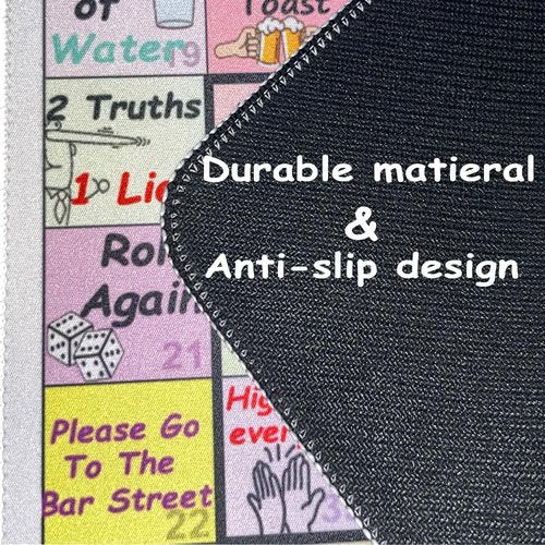 Drinking Game Mat for Adults, Drinking Board Game, Party Board Games for Game Night, Birthday, Family Play or Any Occasion(2-8 Players, Age 21+)