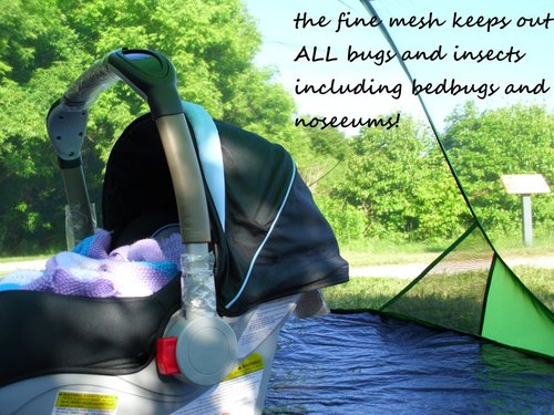 SANSBUG Instant Pop up Screen Tent for Camping, Noseeum Netting has Finer Mesh Than a Mosquito Net (Tarp Floor)
