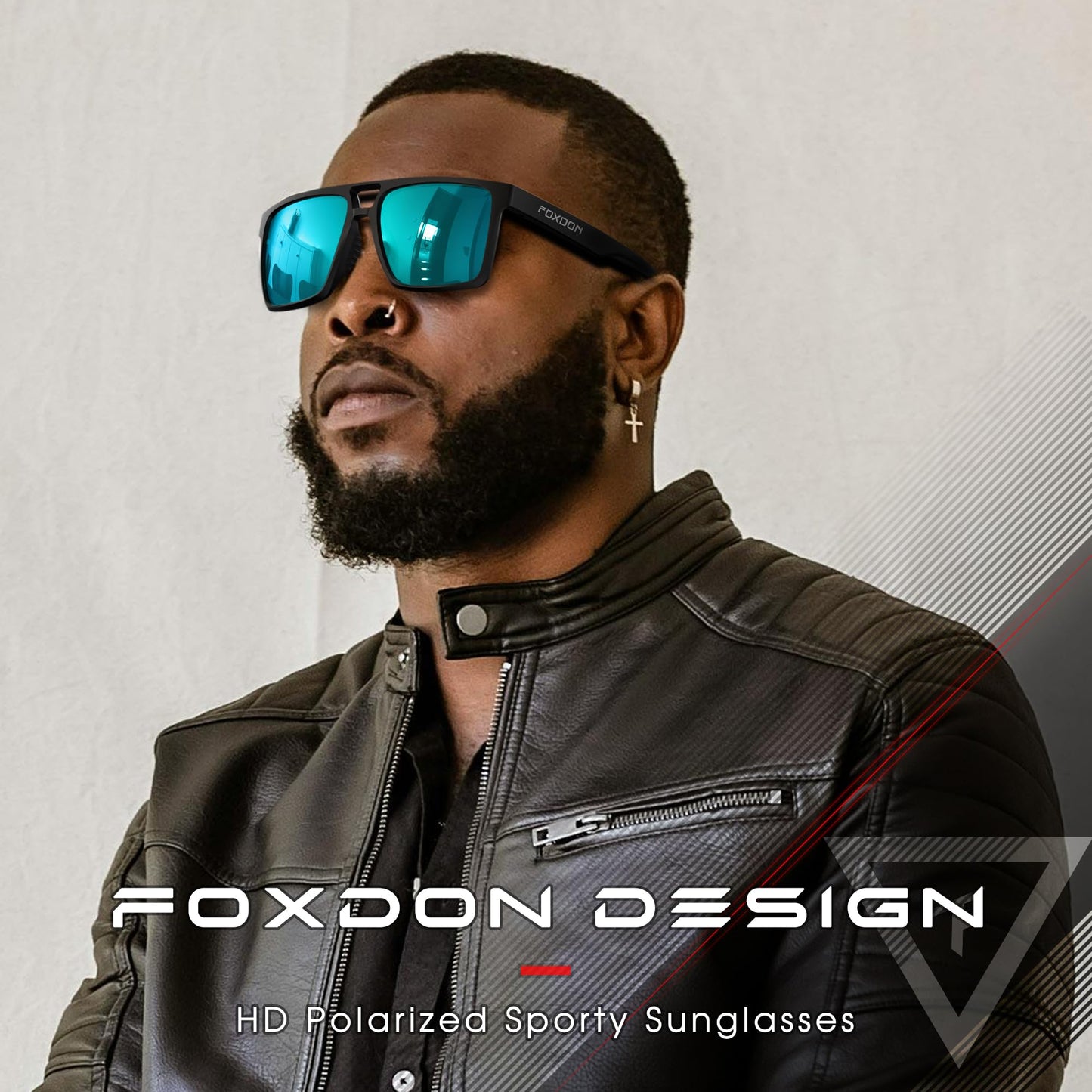 SIPLION Foxdon Driving Polarized Sunglasses Men - Fashion Sports Fishing Square Sunglass UV400 Protection Glare Reducing KB05