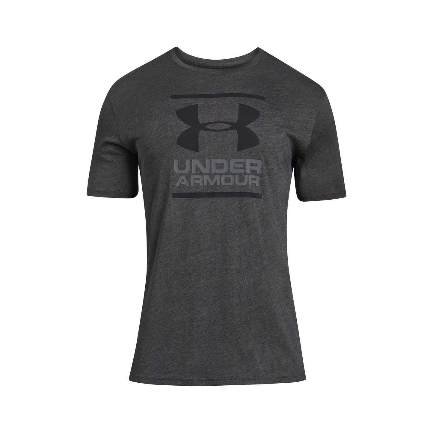 Under Armour Men's Global Foundation Short-Sleeve T-Shirt , Charcoal Medium Heather (019)/Black, Large