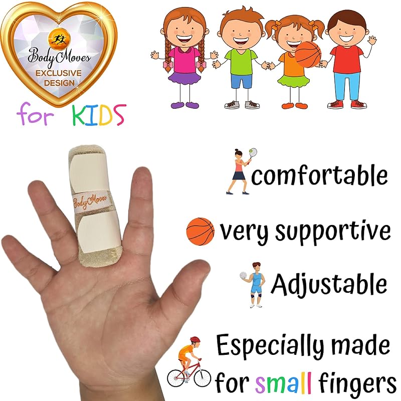 BodyMoves Kids Finger Splints (2 pc) - Yellow Variation