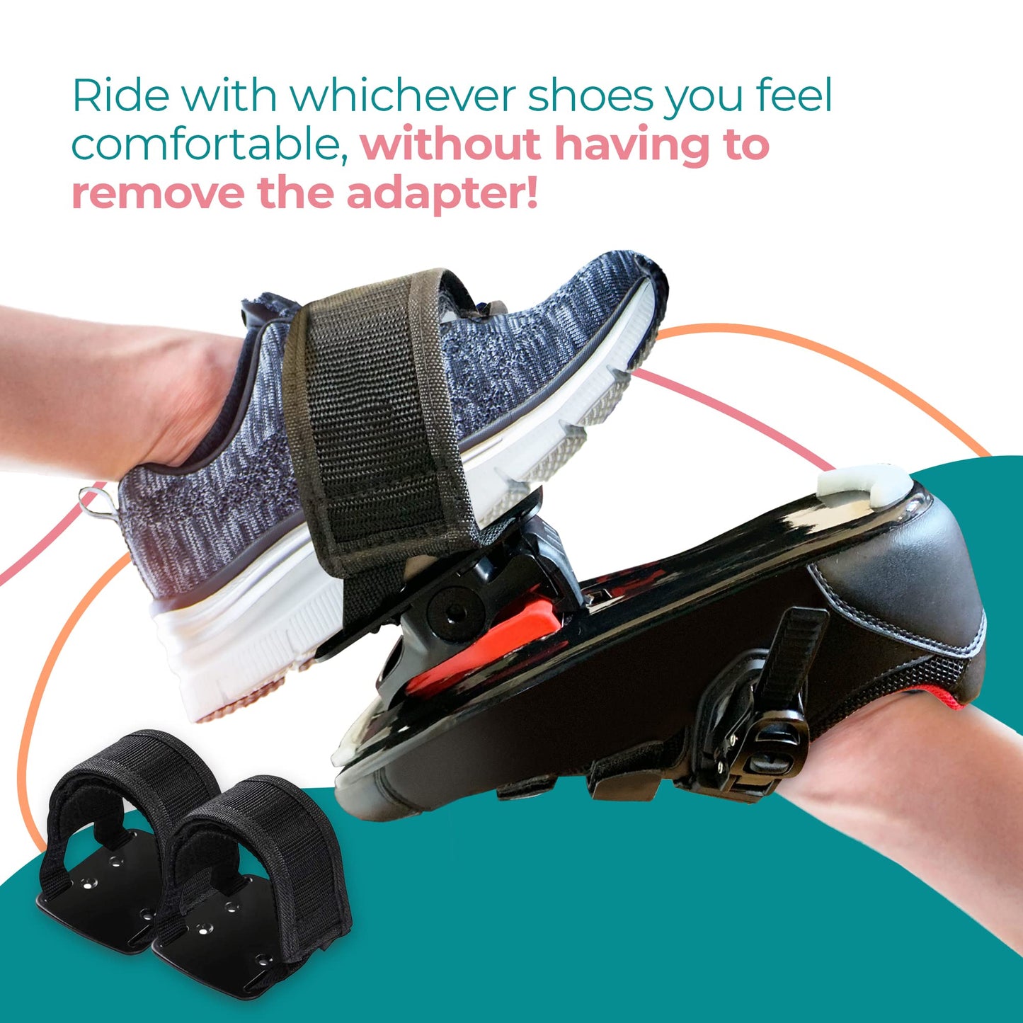 SELINA® Toe Cages for Peloton Bike & Bike+ Pedals - Ride with Sneakers | Look Delta Pedal Converter | Aviation Aluminum | Fits All Peloton Bikes