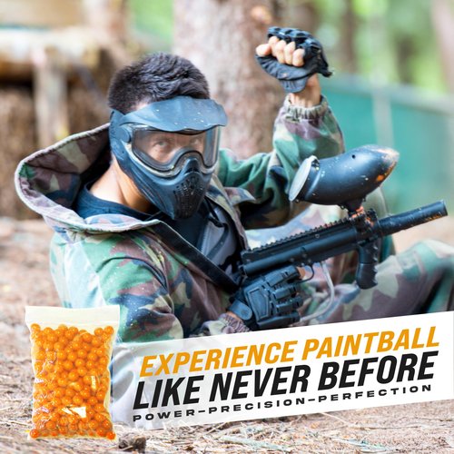 3Skull .43 Caliber Paintballs for Umarex T4E Paintball Pistols .43 Cal Ammo, Orange - 250 Count