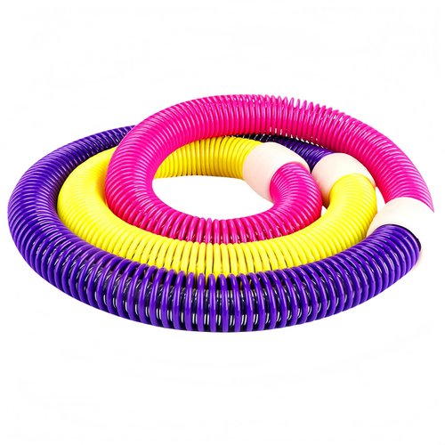 TJHNMNC Weighted Soft Spring Hula Hoop for Adults – 3.5lb Foldable Fitness Hoop, Waist-Friendly Design, Portable Slimming Exercise Equipment for Home and Travel (Yellow)