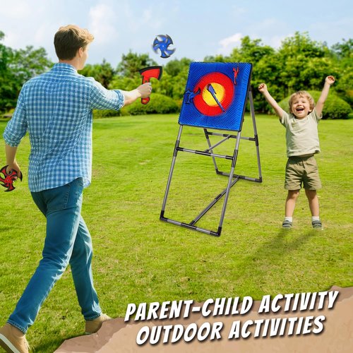 Axe Throwing Game for Backyard, Axe Throwing Target Set Games with 6 Throwing Axes & 6 Dart Bristle Target, Outdoor Indoor Yard Game for Youth Kids Activity Carnival Games for Age 3-12