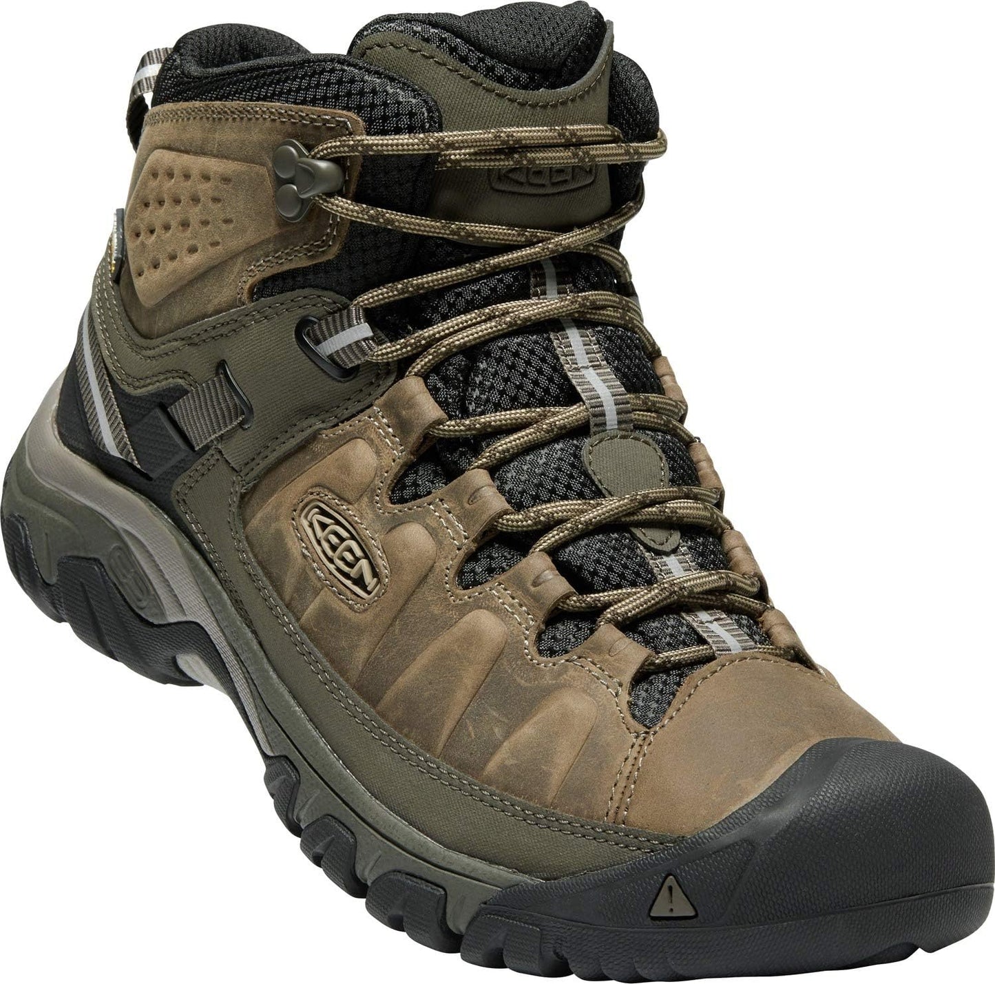 KEEN Men's Targhee 3 Mid Height Waterproof Hiking Boots, Bungee Cord/Black, 10.5