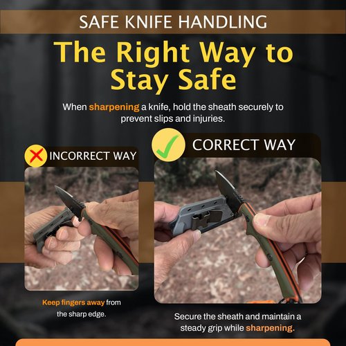OUTDOOR ELEMENT Scout Feather - Adventure Survival Knife - Full Tang, Ceramic Honing V Notch built into included Sheath, Hex Driver in Handle, 115dB Emergency Whistle, Replacable Ferro Rod