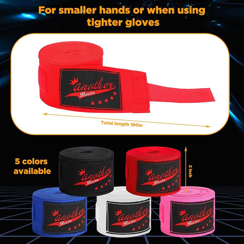 Jenaai 10 Pairs Boxing Hand Wraps 180-Inch Multicolor – MMA Kickboxing