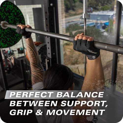 Harbinger Pro Gloves 3.0 - High Performance Training Gloves with Enhanced Grip, Breathable 4-Way Stretch, Leather Reinforcements, Adjustable Wrist Closure, Weightlifting, Crossfit, Gym, Black, Medium