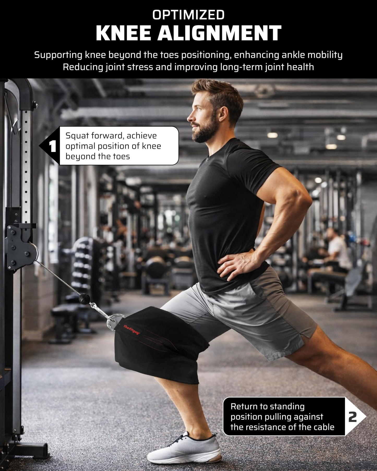 THEFITGUY Squat Knee Attachment for Cable Machine & Resistance Band