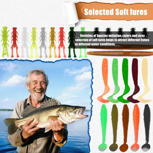𝗘𝗫𝗔𝗨𝗥𝗔𝗙𝗘𝗟𝗜𝗦 Fishing Gear Fishing Lures Kit 147Pcs Tackle Box Minnow Crankbait Spinnerbaits VIB Jigs Hooks Paddle swimbaits Spoon Jigs, Weights Accessories Bass Lure Fishing Bait Gifts