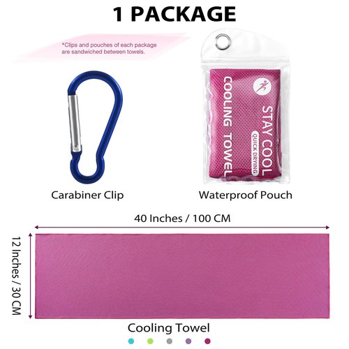 Ymomode Cooling Towels - 5 Pack Gym Towels, Gym Towel for Working Out, Yoga Towel, Quick Dry Towel for Running, Camping, Fitness & More Activities