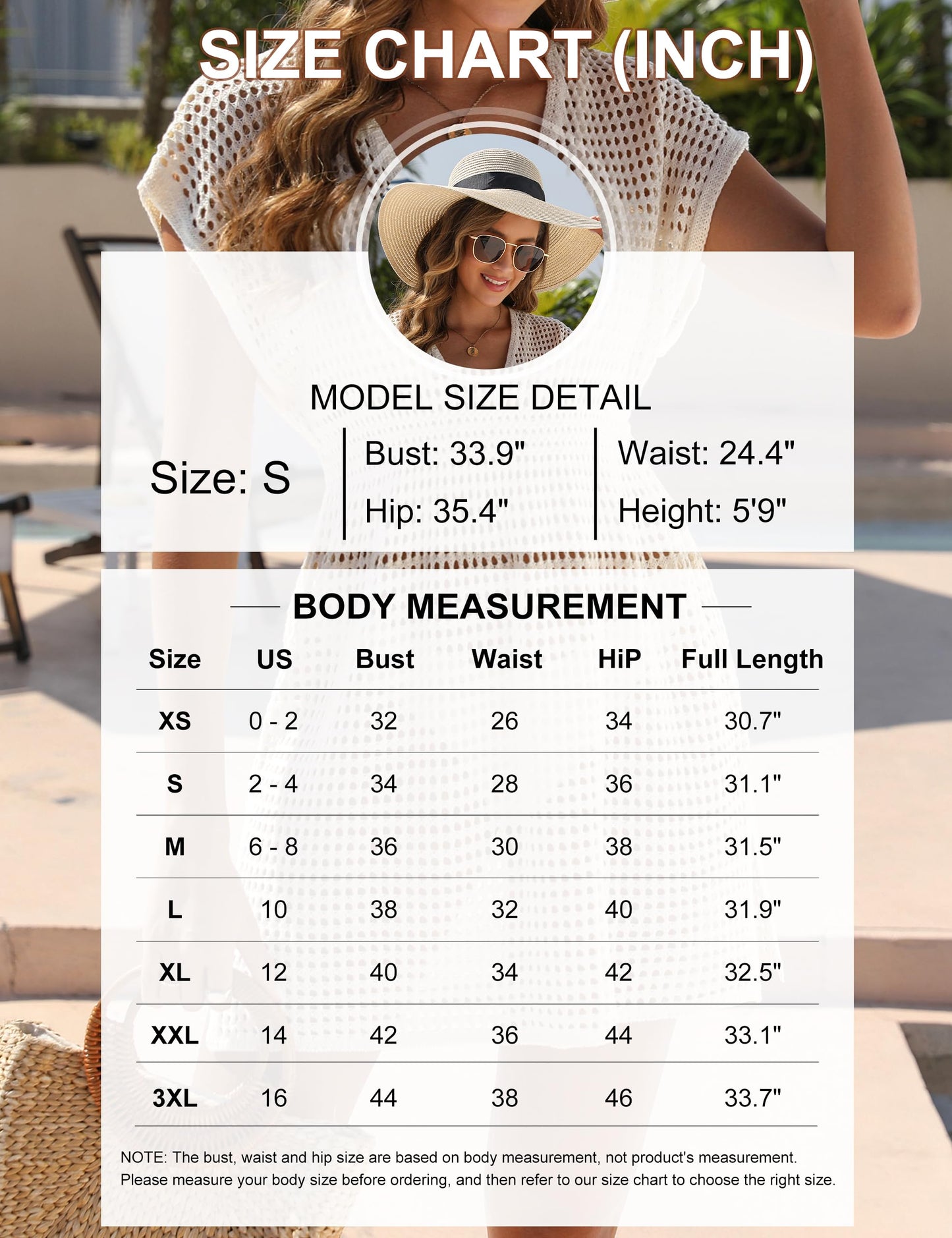 BMJL Women's Bathing Suit Cover Ups Swimwear Swimsuit Cover Up Crochet Coverups Cap Sleeve Beach Dress (Small, Apricot)