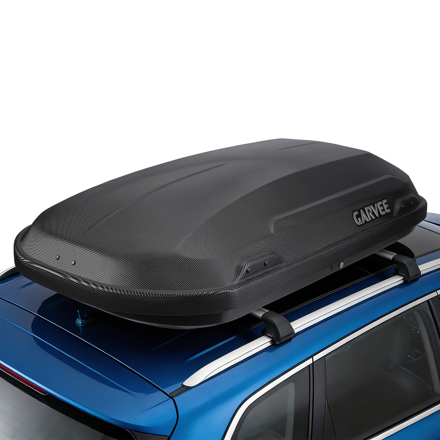 Garvee Rooftop Cargo Box Carrier, Dual-Side Opening Vehicle Hard-Shell Carriers, Roof Mount Travel Luggage Storage, 135 LBS Weight Capacity with Secure Straps&Keys, Black (11.5 Cubic)