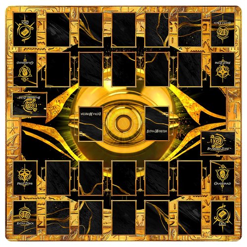 sabermaster Card Rubber Mat - 2 Player, Square playmat for Gamer 60x60cm/23.6x23.6inch