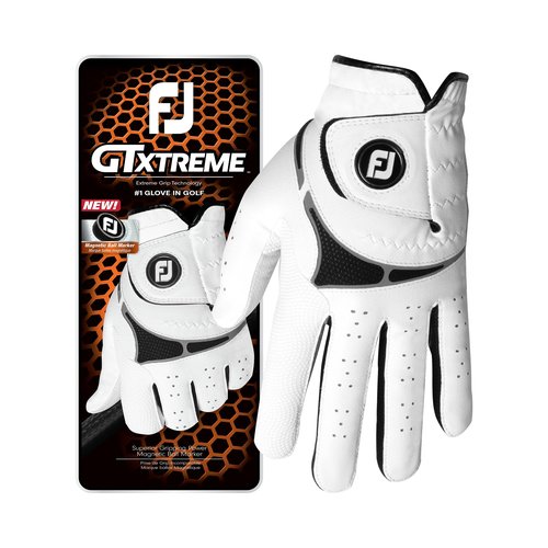 FootJoy Men's GTXtreme Golf Glove, White, Medium/Large, Worn on Left Hand