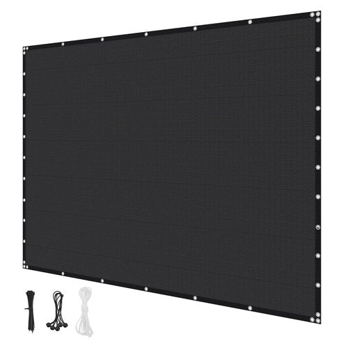 VEVOR 90% Sun Shade Cloth, 10 x 12 ft Pergola Shade Cover with Stainless Steel Grommets, Sun Shades Canopy Privacy Screen with 140 GSM HDPE Material, for Outdoor, Patio, Garden, and Backyard (Black)