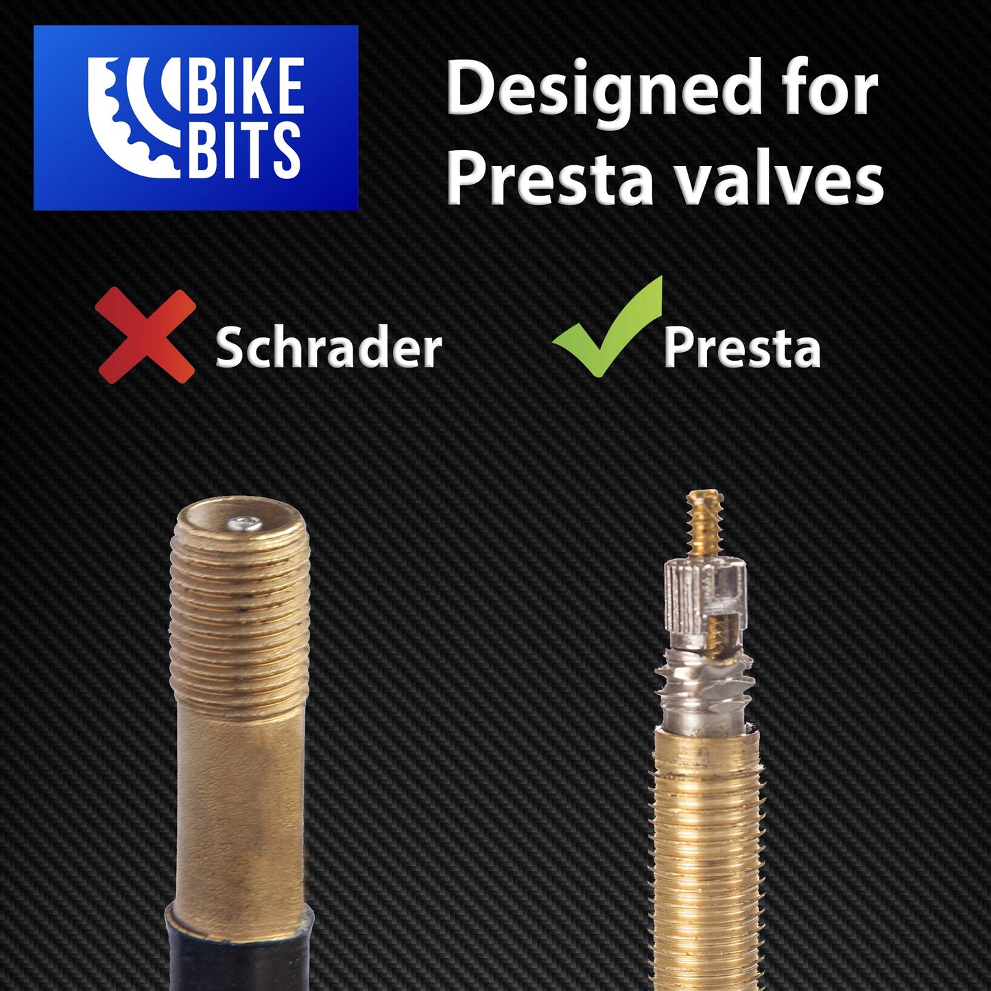 Bike Bits Presta Valve Caps - Anodized Aluminum - Use On Presta/French Valves - Designs: Bullet, Rocket (Red, Pocket Rocket)