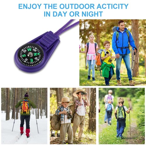 Framad 45 Pcs Mini Compass Bulk for Kids, 3.15×1.02 Inch, Small Portable Compasses for Classroom, Hiking, Survival Kits