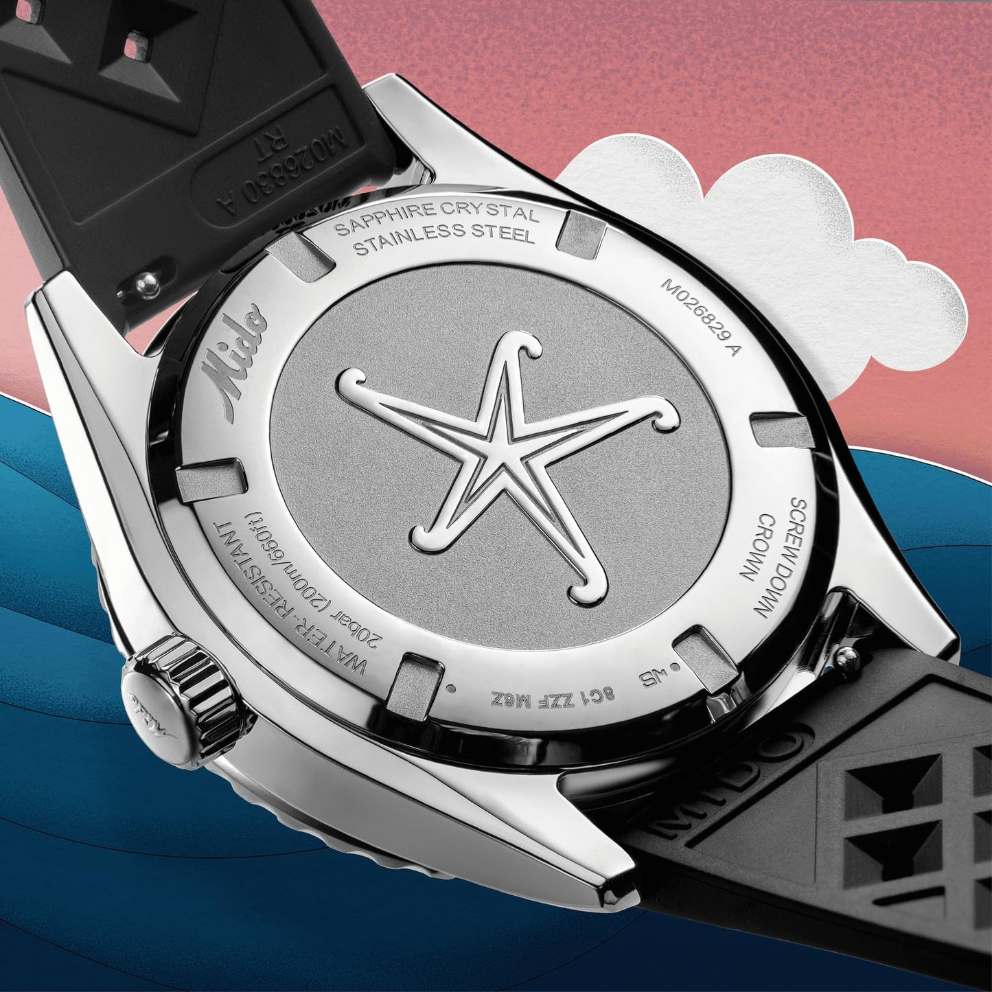 MIDO Ocean Star Decompression Worldtimer - Swiss Automatic GMT Watch for Men - Black Dial - Stainless Steel 40.5mm Case - M0268291705100