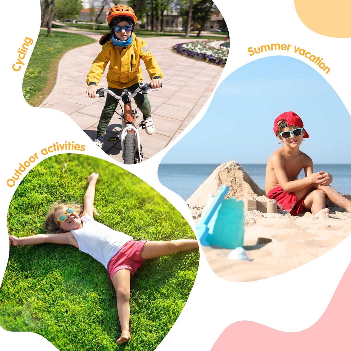 Mdvora 12pcs Kids Sunglasses Set, Toddler Sunglasses, for Outdoor(12pcs)