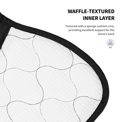 Harrison Howard Mesh Riding Half Pad for English Saddle Comfortable Cushioning Horse Saddle Pad Reduce Pressure on Horse?™s Back Shock Absorbing Riding Pad Black