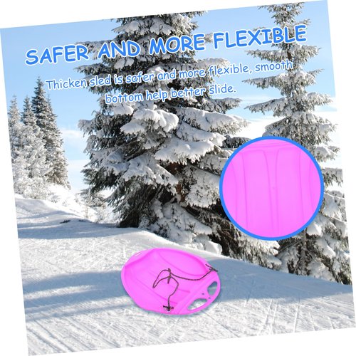 POPETPOP Boy Girl Sliding Board Sled Lightweight Plastic Ski Board for Grass and Play Easy to Clean Outdoor Fun for Boy Girl