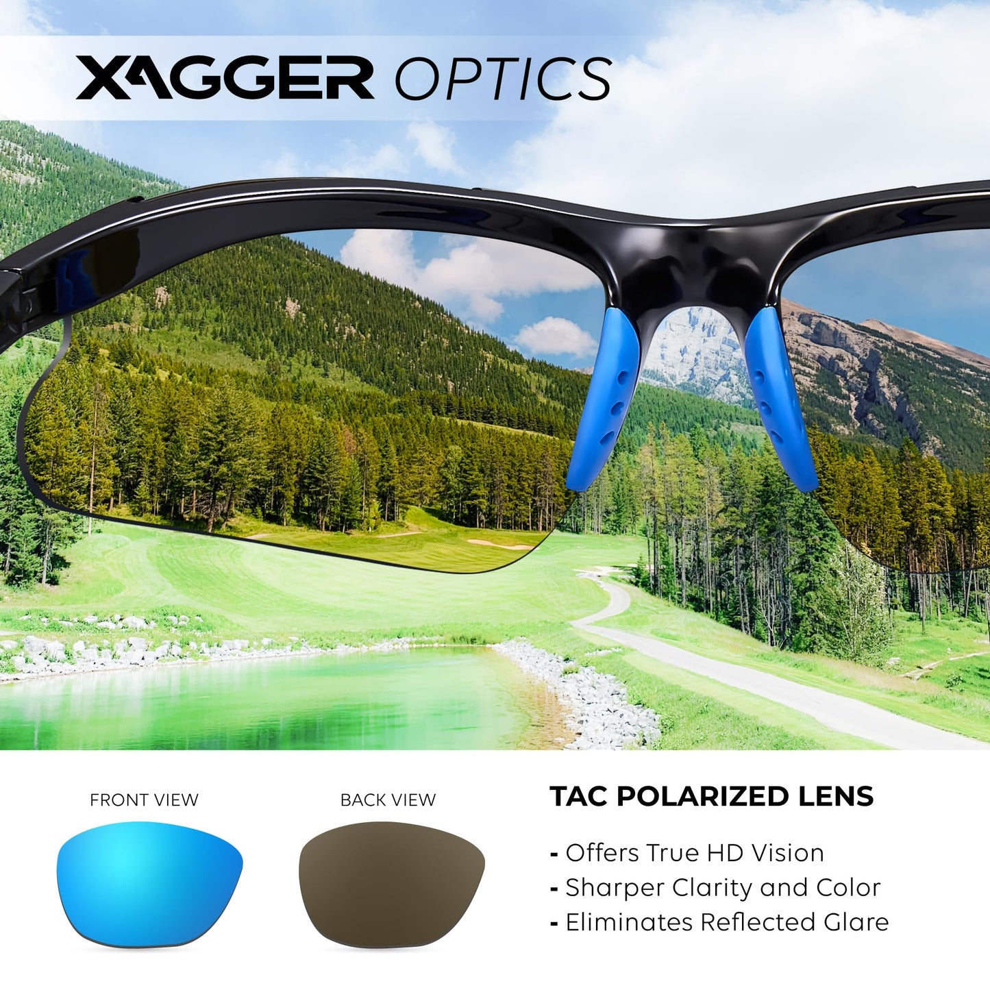 Xagger Kids Youth Polarized Sports Sunglasses for Boys Girls Baseball Softball Glasses TR90 Frame