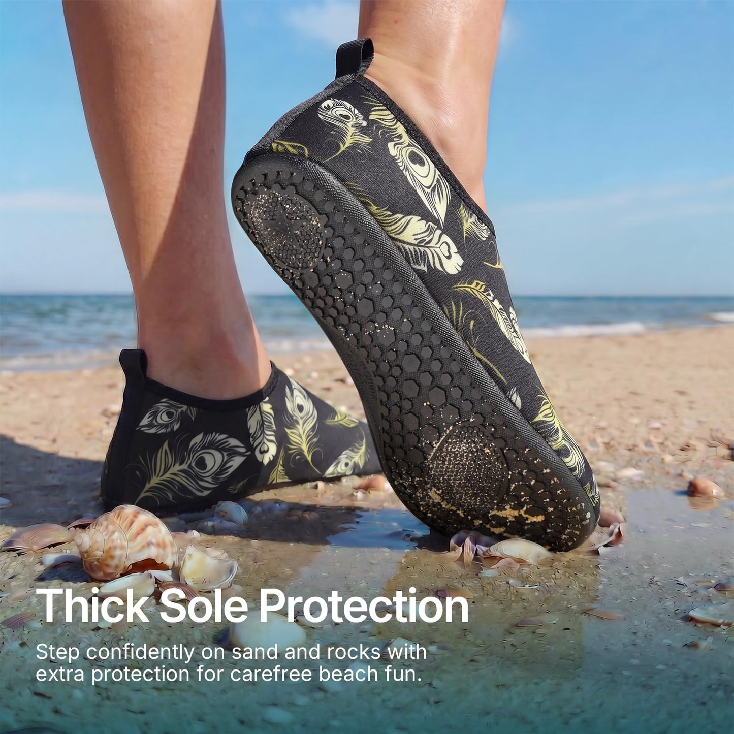 Water Shoes for Women Men Quick-Dry Aqua Socks Swim Beach Barefoot Yoga Exercise Wear Sport Accessories Pool Camping Must Haves Adult Youth Size 13-14Women/12-13Men