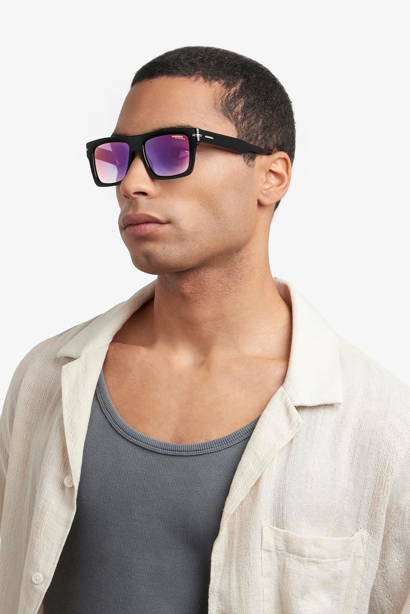 Carrera Unisex Sunglasses – Festival Edition Black/Blue Shaded Red+Blue Shaded Red