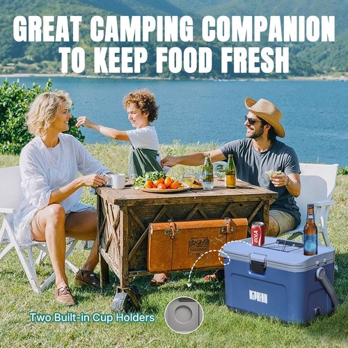 Niphean 4-Layer Insulated Paddle Board Cooler Box - 60 Hours Ice Retention, Convertible Seat on Paddle Board with D-Ring, 15-Liter Rigid Kayak Cooler for Camping, Beach, Kayaking